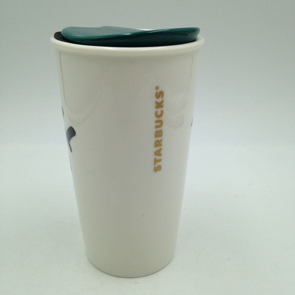 Starbucks Siren Face 2014 Anniversary To Go Coffee Cup Mug 12oz Double Walled - Picture 4 of 9